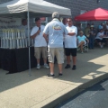 Rick accepting his trophy